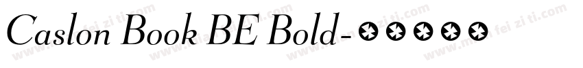 Caslon Book BE Bold字体转换